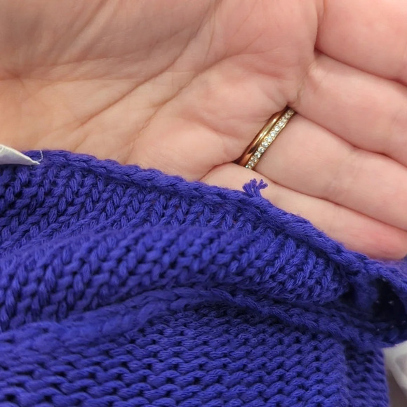 Northern Reflections Purple Knit Scoop Neck Sweater Top Large Woman's - Picture 7 of 7